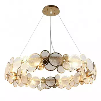 Люстра с рельефным стеклом Golden Circles