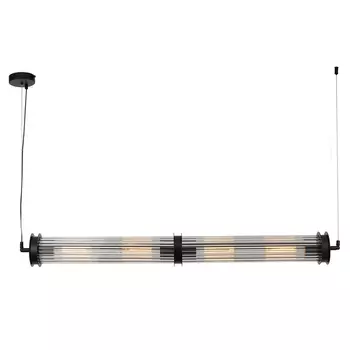Люстра с рифленым плафоном Glass Tube Black