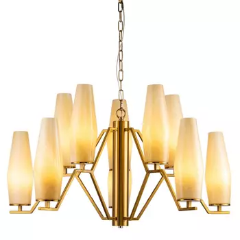 Люстра с выдувными плафонами кремового цвета Creamy