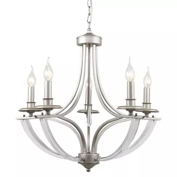 Люстра серебряного цвета Old Castle 5 Ламп