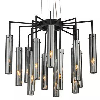 Люстра со стеклянными цилиндрическими плафонами Luminous Cylinders Smoky