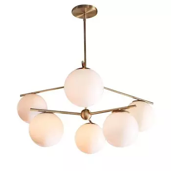 Люстра Sphere Stem 6-Light Chandelier Bronze