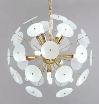Люстра Sputnik Glass Lenz White Chandelier