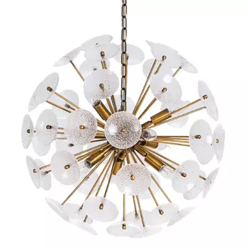 Люстра Sputnik Textured Glass White Chandelier