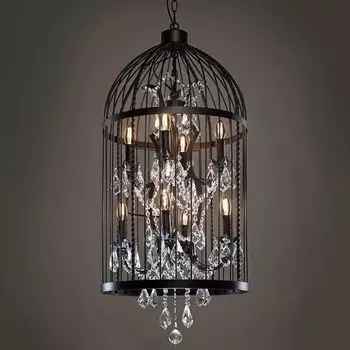 Люстра Steampunk Birdcage Chandelier 45 black