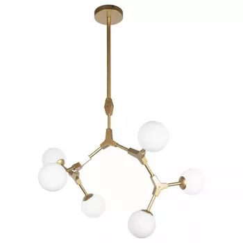 Люстра светодиодная CHERRY BOMB Золотой цвет 6 плафонов