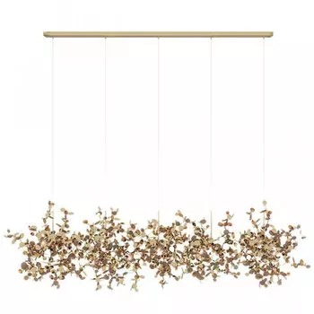 Люстра Terzani Argent Suspension Linear Gold длина 150 см