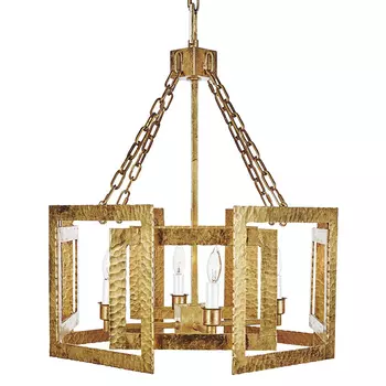 Люстра Textured Cage Pendant Lamp Gold Chandelier