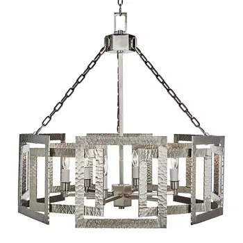 Люстра Textured Cage Pendant Lamp Silver Chandelier