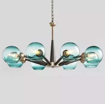 Люстра Thalia chandelier Blue glass