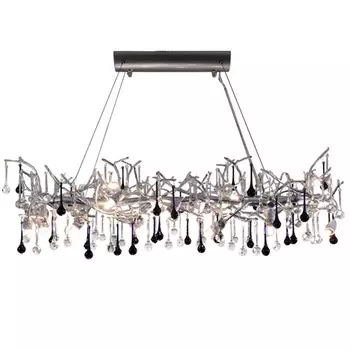 Люстра Waterfall Chandelier Crystal Silver Drops