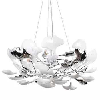 Люстра Wintery flover Chrome с Белыми декоративными плафонами