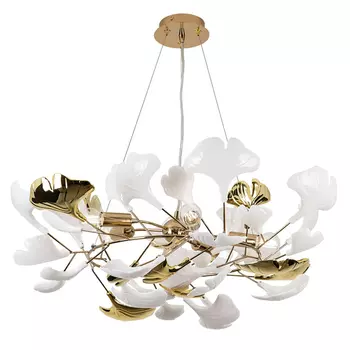 Люстра Wintery flover Gold с Белыми декоративными плафонами