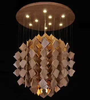 Люстра Wooden Glowworm Quadro