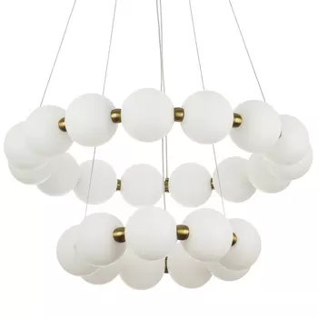 Многоярусная кольцевая люстра с плафонами шары Rings Suspension Light Chandelier