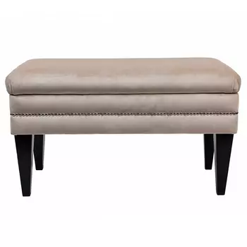 Мягкая банкетка с зоной для хранения Casket Beige