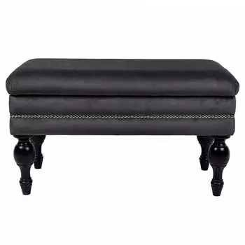 Мягкая банкетка с зоной для хранения Casket Dark Grey