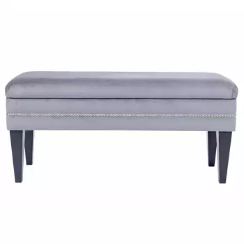 Мягкая банкетка с зоной для хранения Casket Grey
