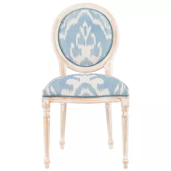Мягкий стул со светло-голубым узором Ikat Pattern