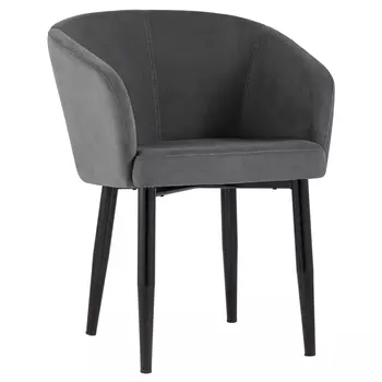 Мягкое кресло на металлических ножках Shaggy Dark Grey