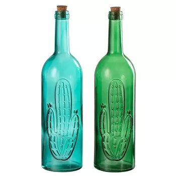 Набор декоративных бутылок Blue Green Cactus