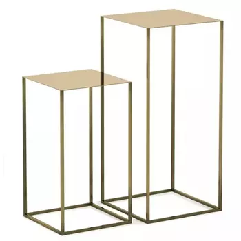 Набор из 2-х кофейных золотистых столиков Coffee Golden Tables