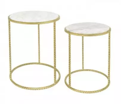 Набор из 2-х столов с мраморной поверхностью Marble