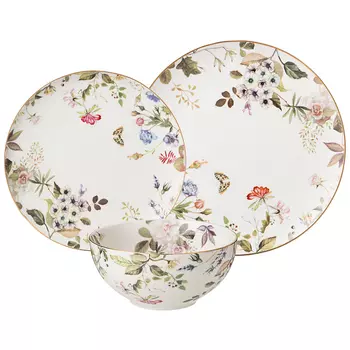 Набор посуды обеденный на 4 персоны 12 предметов Garden Whisper Porcelain Set