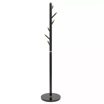 Напольная вешалка чёрная с золотистыми элементами Branches Hangers