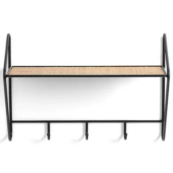 Настенная вешалка с полкой из ротанга Bourn Shelf-hanger