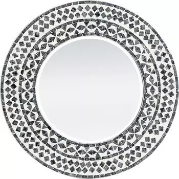 Настенное зеркало Black and white mosaic