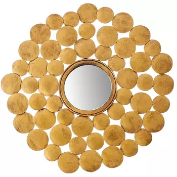 Настенное зеркало Ernest Metal Brass Mirror