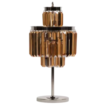 Настольная лампа 1920S Odeon Cognac Glass Table Lamp Three-Level