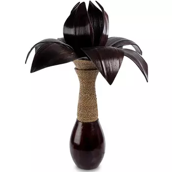 Настольная лампа черная INDONESIAN LAMPS