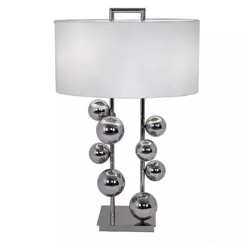 Настольная лампа Chrome Bubbles white lampshade