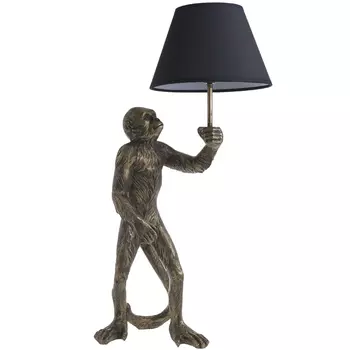 Настольная лампа Monkey with Black Lampshade