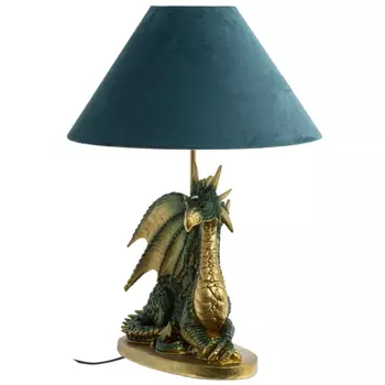 Настольная лампа с абажуром Дракон Green Dragon Синий абажур