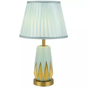 Настольная лампа с абажуром Femia Turquoise Gold Table Lamp