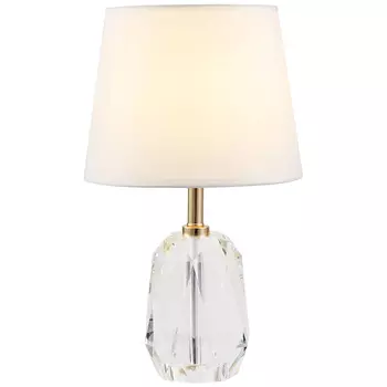 Настольная лампа с абажуром и основанием из хрусталя Manlio Crystal Lampshade Table Lamp