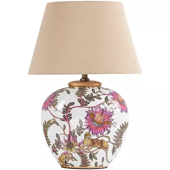 Настольная лампа с абажуром Leopard Flowers Lampshade