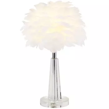 Настольная лампа с перьями Plumage White Table Lamp