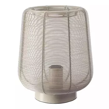 Настольная лампа с плетеным металлическим плафоном Wicker Iron Lamp