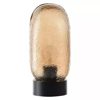 Настольная лампа с янтарным рельефным плафоном Lamp with Frozen Glass Effect