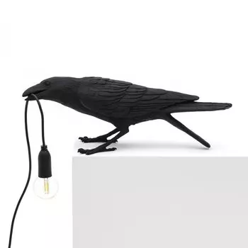 Настольная лампа Seletti Bird Lamp Black Playing
