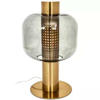 Настольная лампа со стеклянным плафоном Elario Metal Glass Table Lamp