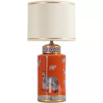 Настольная лампа Zebra Orange Lampshade