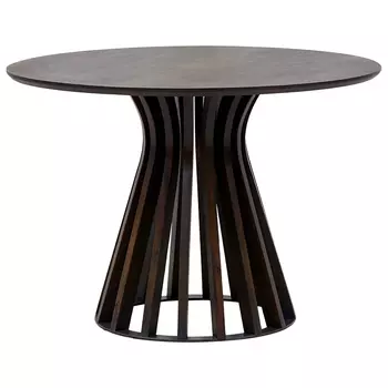 Обеденный круглый стол Seamus Brown Wood Dining Table
