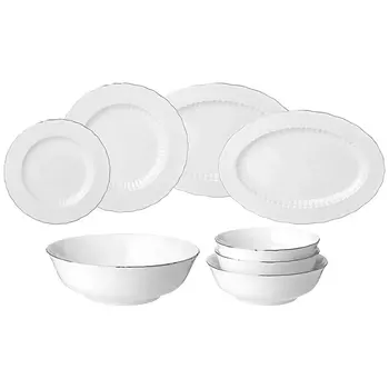 Обеденный сервиз белый из фарфора на 6 персон 23 предмета Garden Whisper Porcelain Set