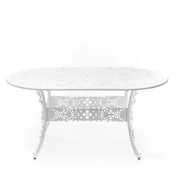 Обеденный стол Industry Collection ALUMINIUM OVAL TABLE – WHITE