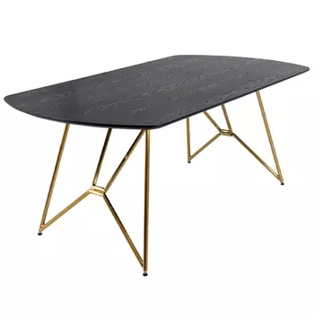 Обеденный стол на металлических ножках Ward Brass Dining Table